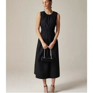 NWOT J. Crew Hyacinth Midi A-line Dress in Cotton Poplin
